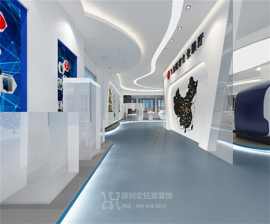 郑州办公展厅装修设计效果图-飞龙医疗展厅-宏钰堂装饰案例