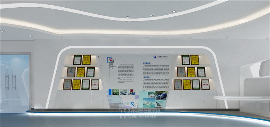 郑州办公展厅装修设计效果图-飞龙医疗展厅-宏钰堂装饰案例
