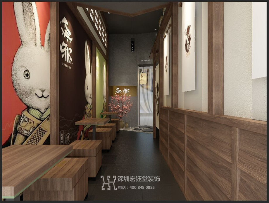 无邪抹茶郑州店装修设计方案-甜品餐饮店案例-宏钰堂装饰郑州分公司