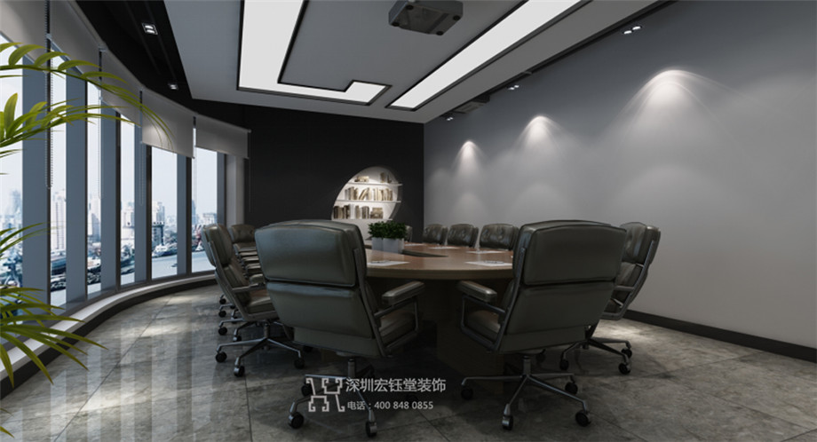 河南城之光照明工程有限公司企业办公室会议室装修设计案例