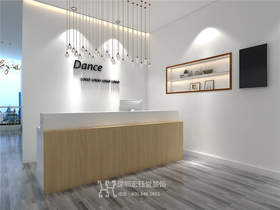 郑州Dance少儿语言舞蹈培训机构装修-形象墙设计效果图