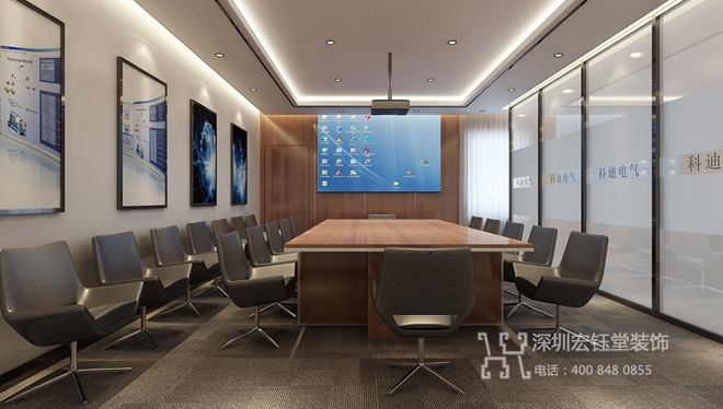 河南先迪电气科技集团办公室装修设计效果图