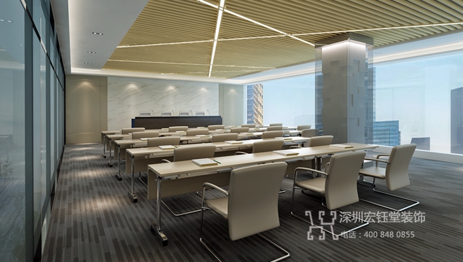 郑州建业五栋大楼家居公司会议室设计效果图