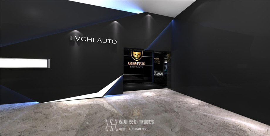 绿驰汽车集团绿色能源汽车展厅人口装修设计方案