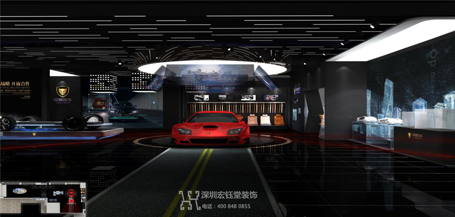 绿驰汽车集团绿色能源汽车展厅装修设计方案