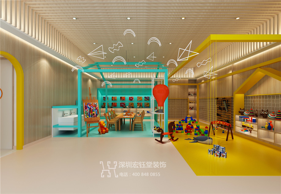 郑州蓝亭贝树幼儿园装修设计效果图-活动教室设计方案