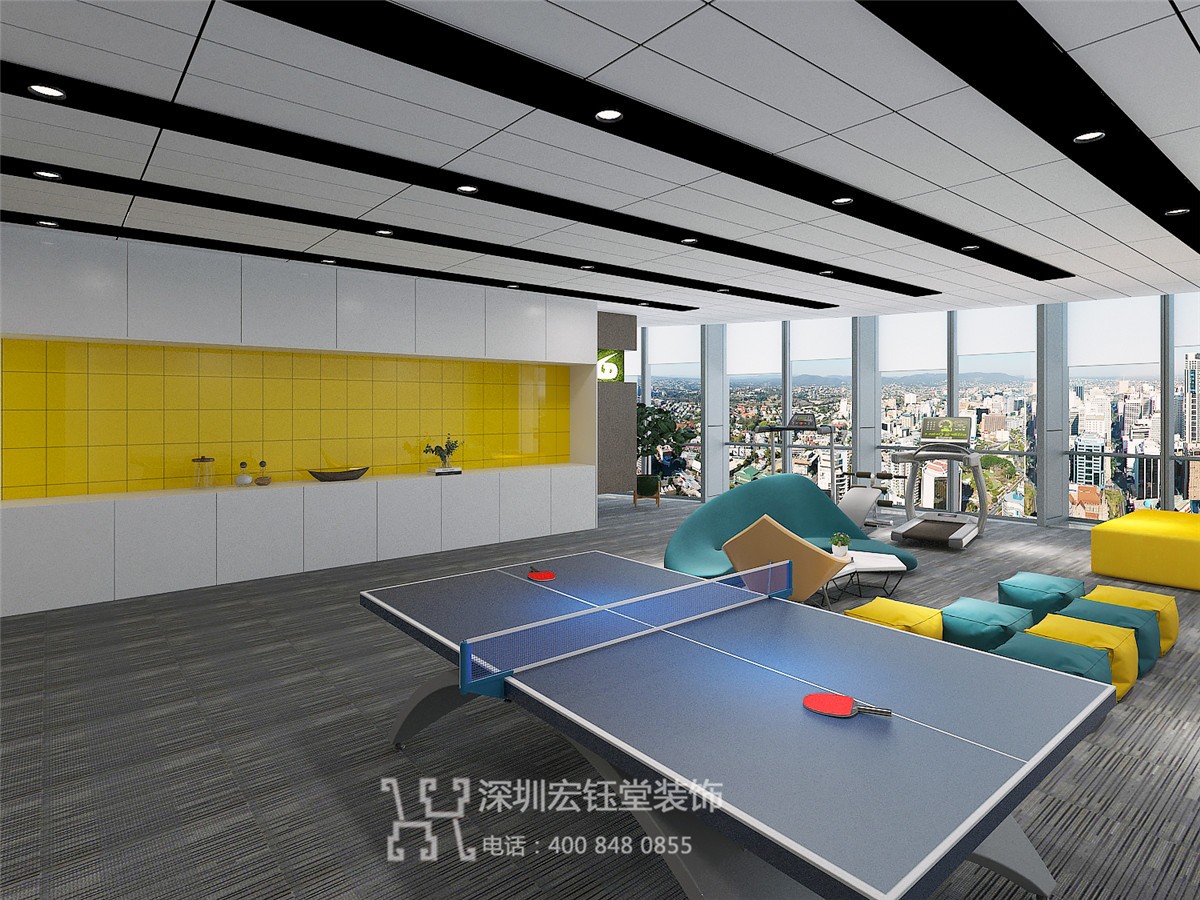 河南光大路桥工程公司茶水休闲区设计装修图