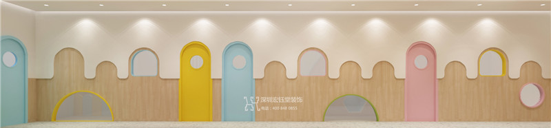 郑州维贝尼早教中心教室走廊装修效果图.jpg