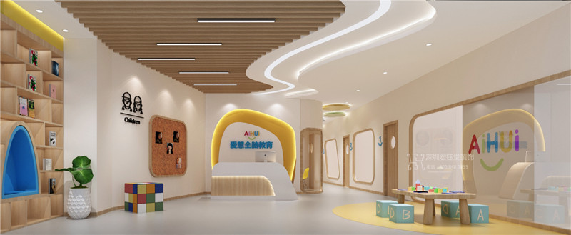 郑州爱慧全脑教育培训机构装修效果图