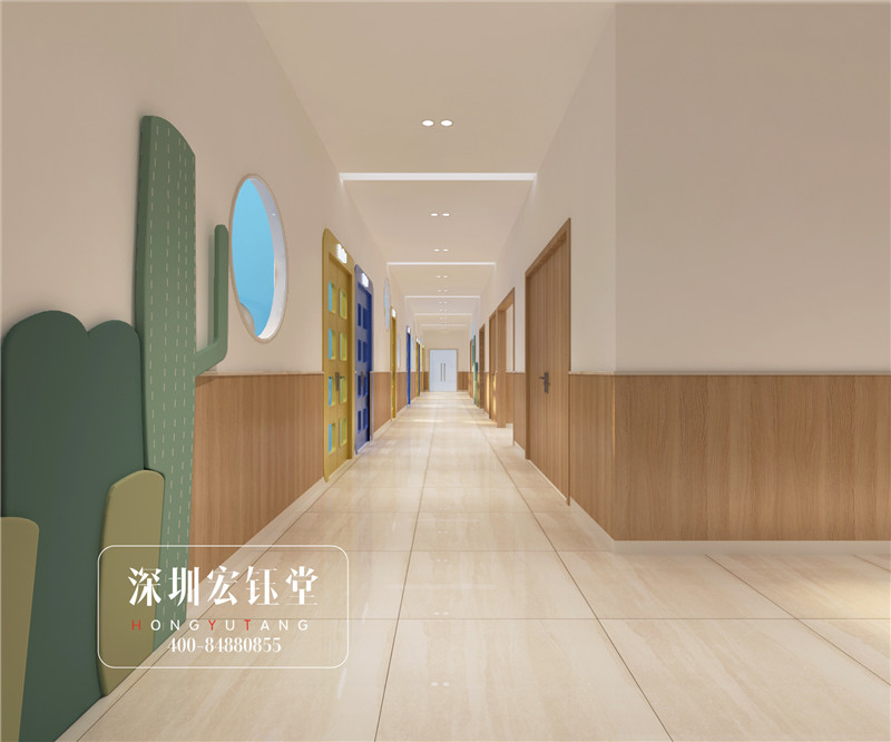 郑州白沙星光贝迪幼儿园走廊装修设计方案
